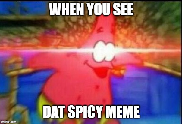 NANI | WHEN YOU SEE; DAT SPICY MEME | image tagged in nani | made w/ Imgflip meme maker