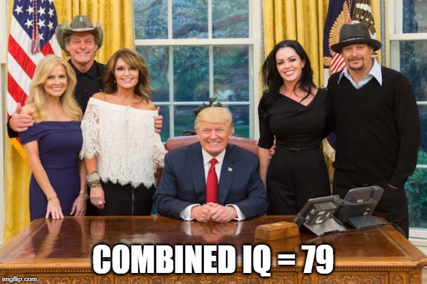 If you are an American and not ashamed of your country right now, you are not paying attention. | COMBINED IQ = 79 | image tagged in memes,politics,maga,impeach trump,stupid | made w/ Imgflip meme maker