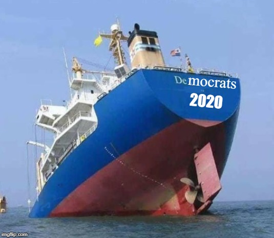 democrats 2020 | 2020; mocrats | image tagged in politics,sinking ship | made w/ Imgflip meme maker