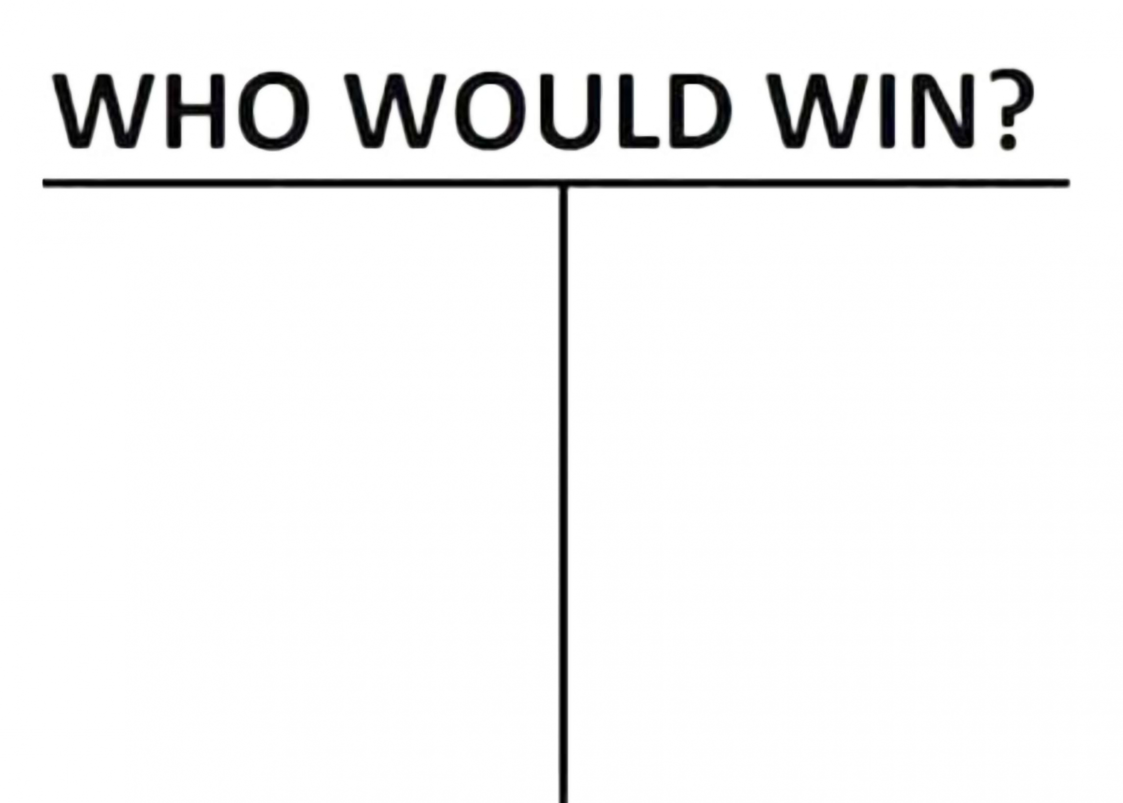 who would win Blank Meme Template