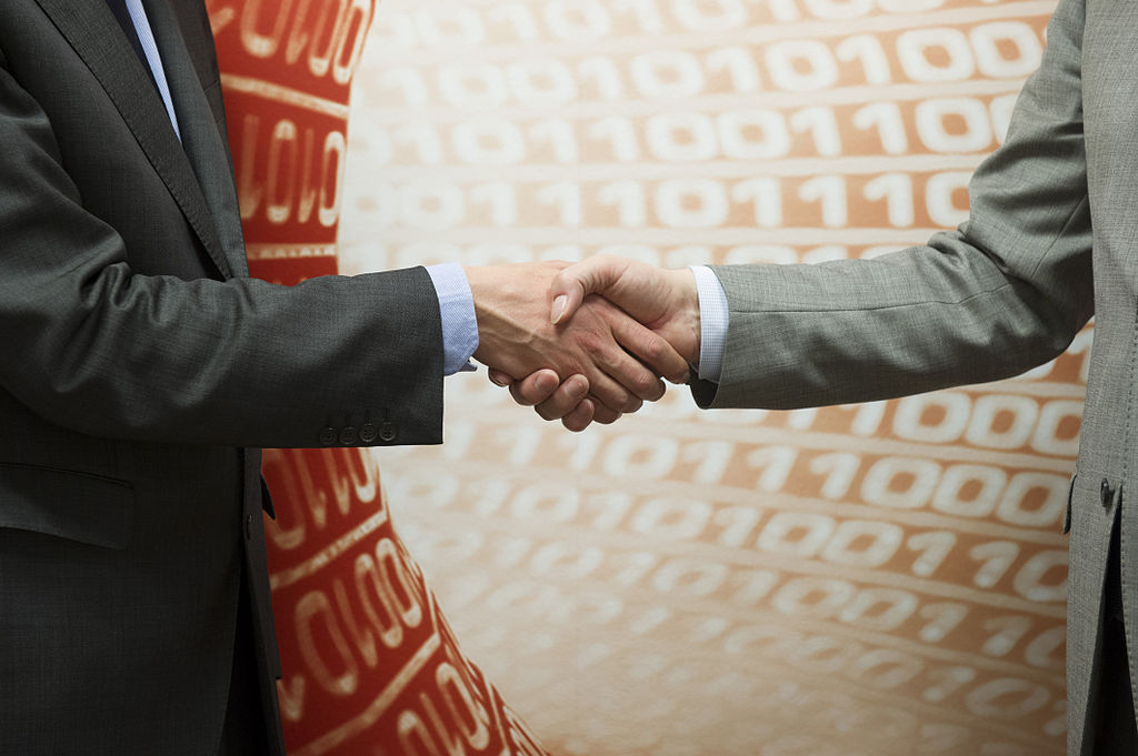 Businessmen Handshake Blank Meme Template