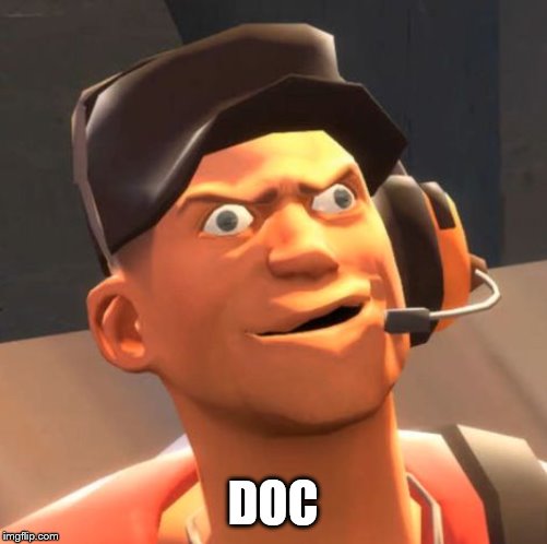 TF2 Scout | DOC | image tagged in tf2 scout | made w/ Imgflip meme maker