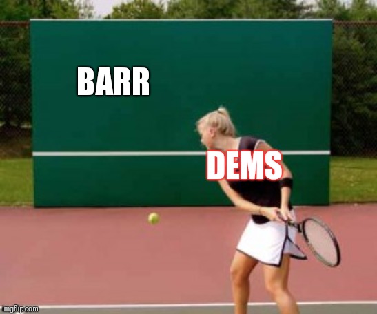 BARR; DEMS | image tagged in funny memes | made w/ Imgflip meme maker