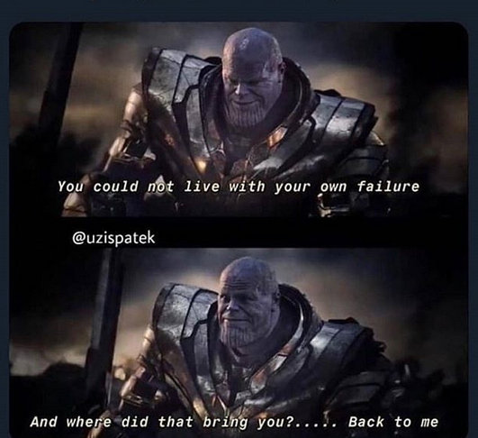 Thanos, back to me Blank Meme Template