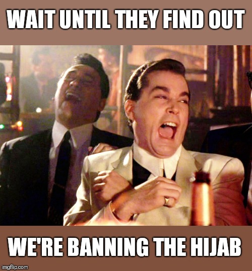 Canada did | WAIT UNTIL THEY FIND OUT; WE'RE BANNING THE HIJAB | image tagged in memes,good fellas hilarious | made w/ Imgflip meme maker