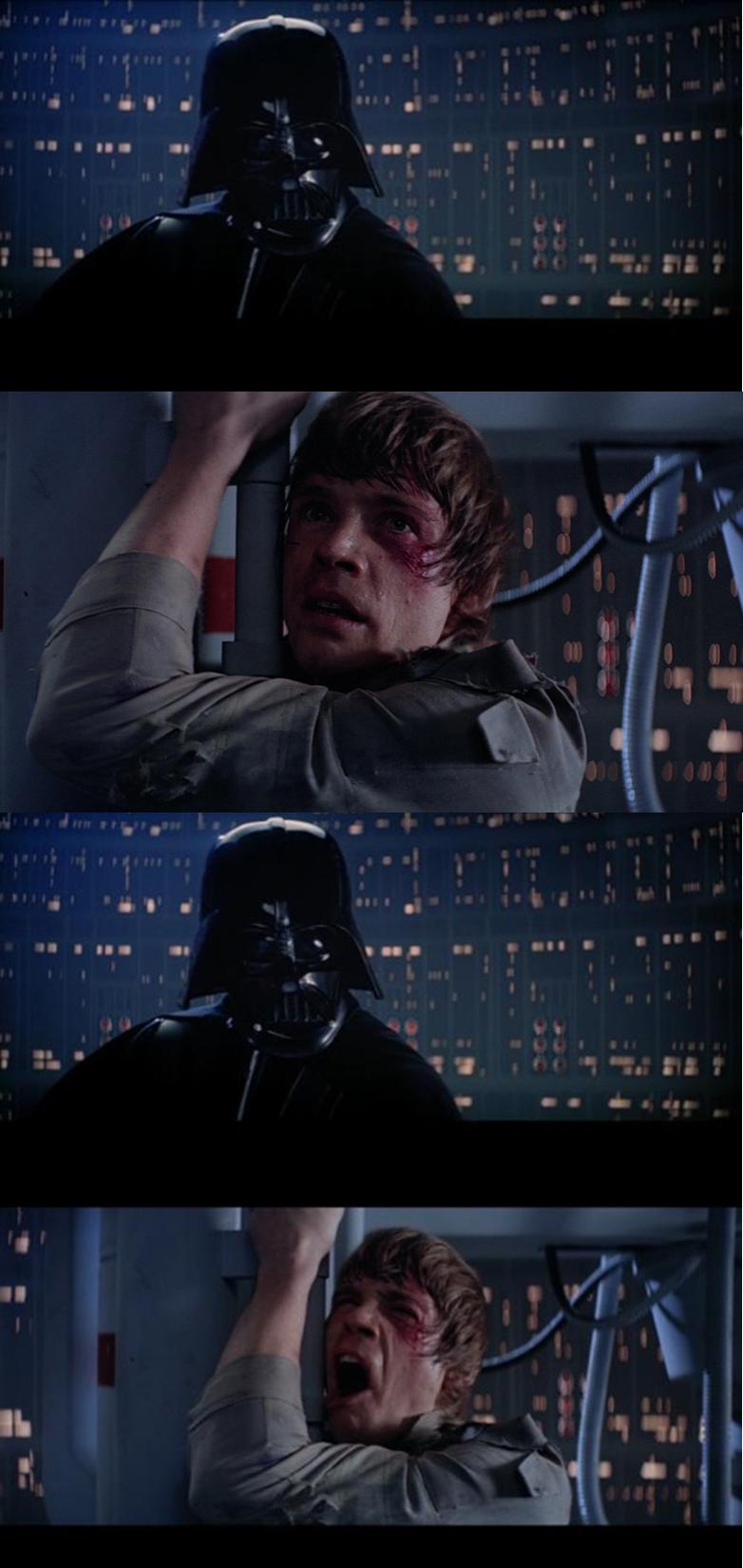 Vader - Father and Son moment Blank Meme Template