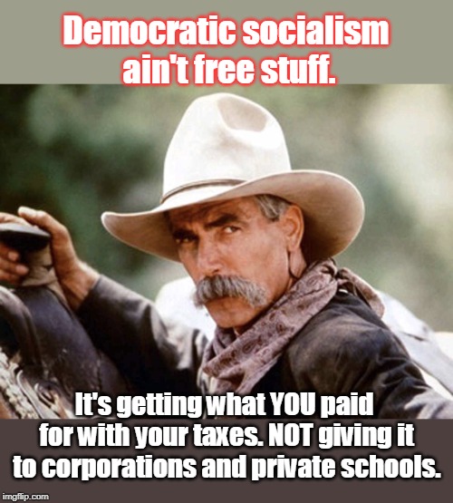 Corporate welfare $ucks! | Democratic socialism ain't free stuff. It's getting what YOU paid for with your taxes. NOT giving it to corporations and private schools. | image tagged in workers pay more taxes than corporations,tax cuts for the rich,medicare is socalism,social security is socialism,medicaid is soc | made w/ Imgflip meme maker