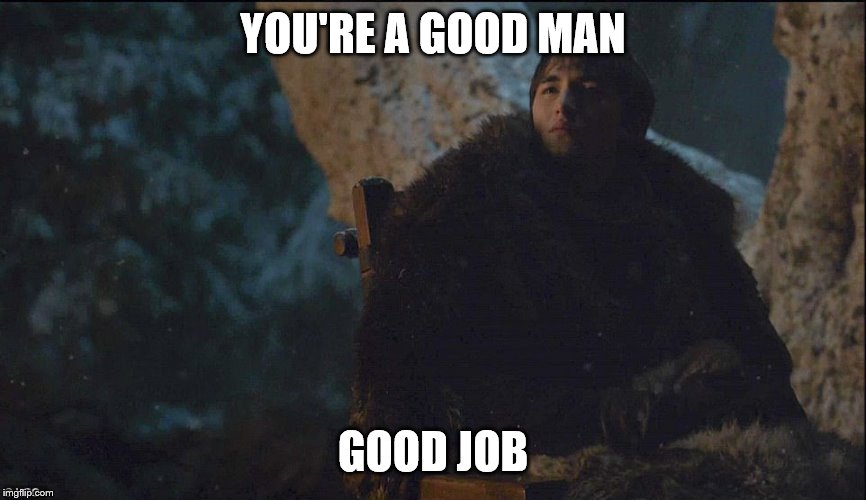 You're a good man, thank you | YOU'RE A GOOD MAN GOOD JOB | image tagged in you're a good man thank you | made w/ Imgflip meme maker