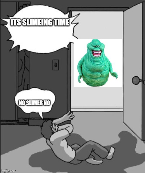 ITS TIME | ITS SLIMEING TIME; NO SLIMER NO | image tagged in its time | made w/ Imgflip meme maker