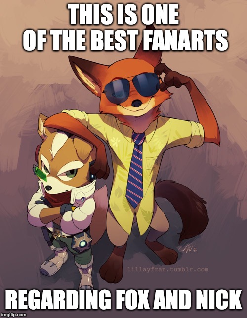 Fox and Nick | THIS IS ONE OF THE BEST FANARTS; REGARDING FOX AND NICK | image tagged in nick wilde,zootopia,fox cloud,memes | made w/ Imgflip meme maker