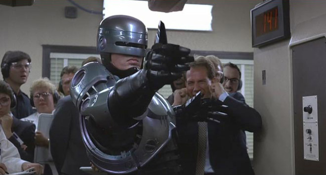 Robocop thumbs Blank Meme Template