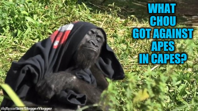 WHAT CHOU GOT AGAINST APES IN CAPES? | made w/ Imgflip meme maker