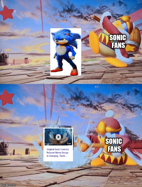 Smash Bros Hammer | SONIC FANS; SONIC FANS | image tagged in smash bros hammer | made w/ Imgflip meme maker