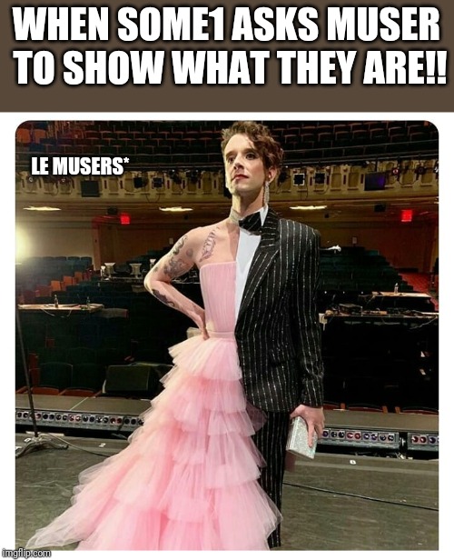 WHEN SOME1 ASKS MUSER TO SHOW WHAT THEY ARE!! LE MUSERS* | image tagged in funny memes,fun | made w/ Imgflip meme maker