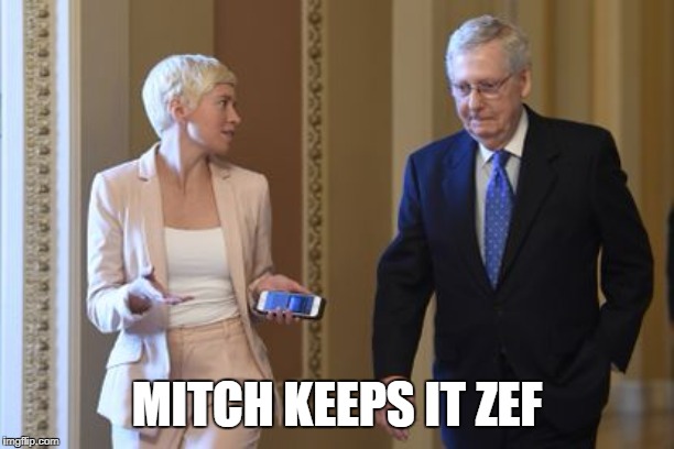 Zef Mitch McConnell | MITCH KEEPS IT ZEF | image tagged in mitch mcconnell,zef | made w/ Imgflip meme maker
