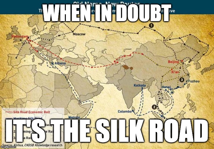Stuck on the AP World History Exam? | WHEN IN DOUBT; IT'S THE SILK ROAD | image tagged in silk road,ap world history,whap,5 on the ap exam,when in doubt,exams | made w/ Imgflip meme maker