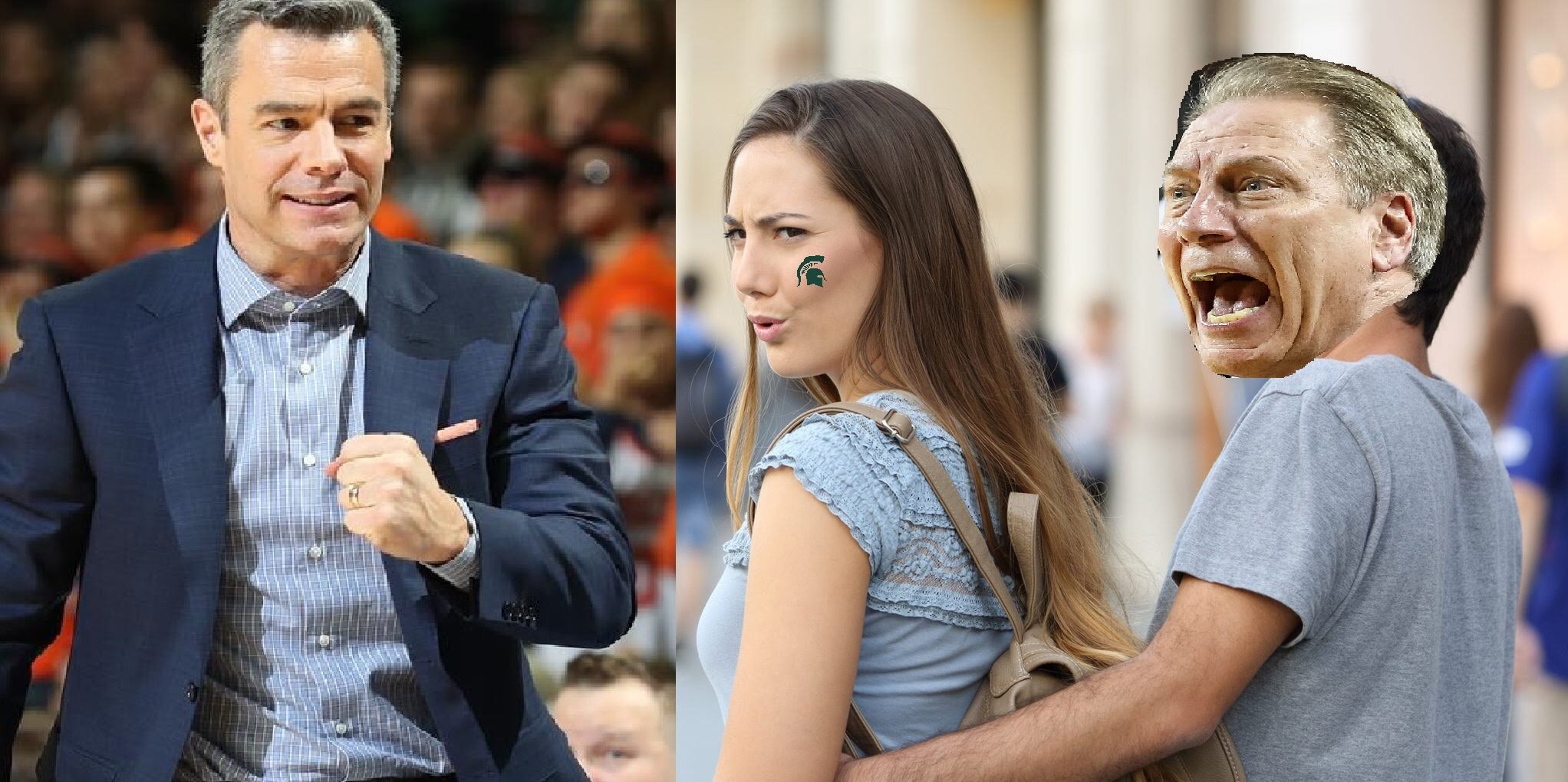 High Quality Distracted Girlfriend UVA and MSU Blank Meme Template