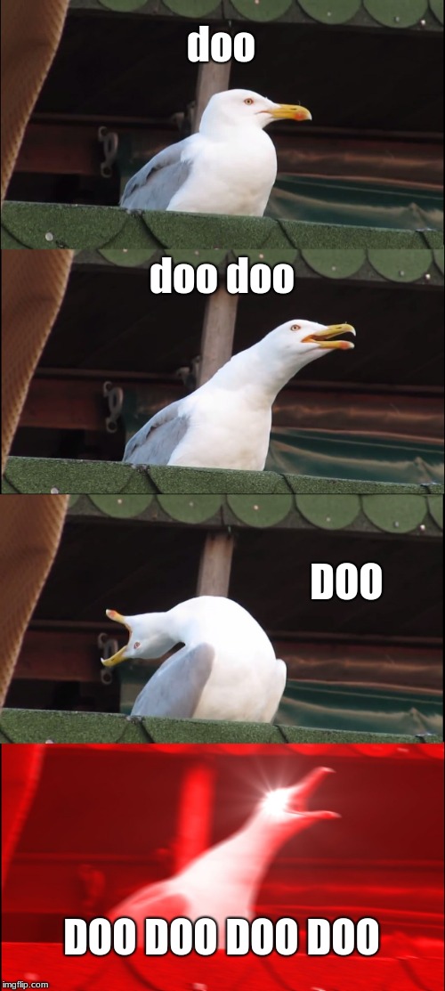 Inhaling Seagull | doo; doo doo; DOO; DOO DOO DOO DOO | image tagged in memes,inhaling seagull | made w/ Imgflip meme maker