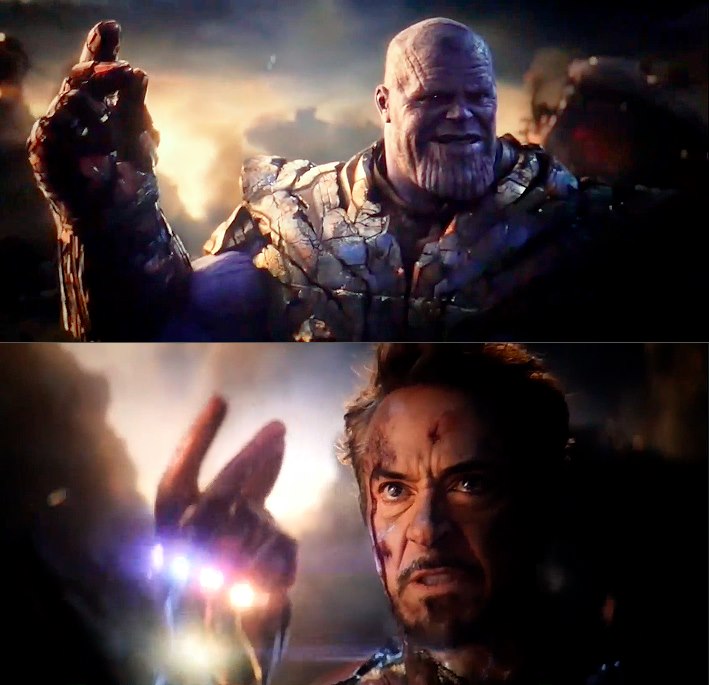 Thanos vs Ironman Blank Meme Template
