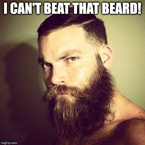 Beard | I CAN'T BEAT THAT BEARD! | image tagged in beard | made w/ Imgflip meme maker