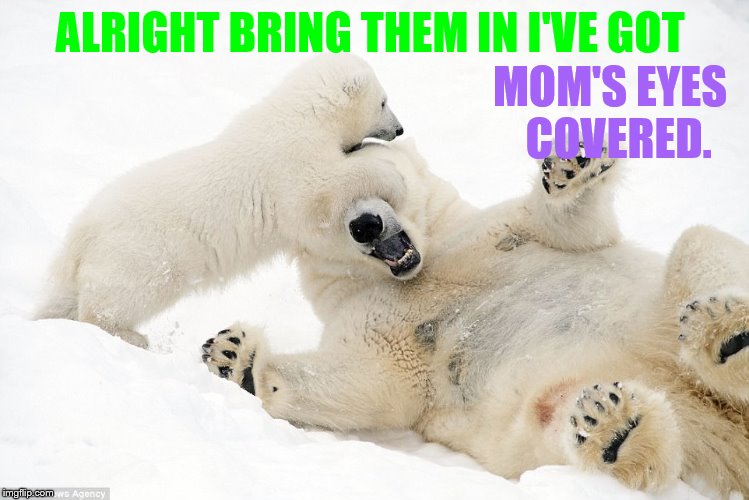 ALRIGHT BRING THEM IN I'VE GOT MOM'S EYES 
COVERED. | made w/ Imgflip meme maker