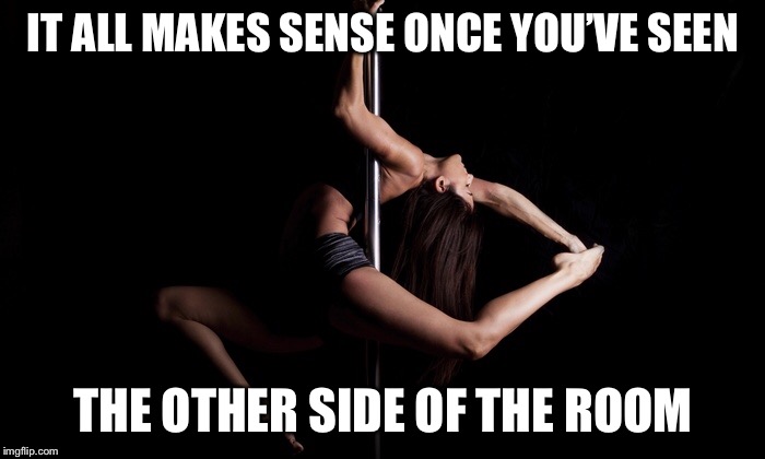 IT ALL MAKES SENSE ONCE YOU’VE SEEN THE OTHER SIDE OF THE ROOM | made w/ Imgflip meme maker