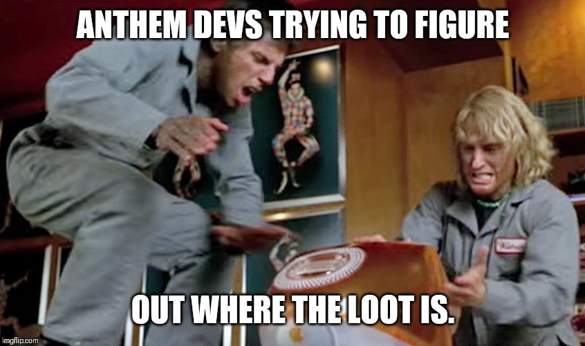 zoolander computer files | ANTHEM DEVS TRYING TO FIGURE; OUT WHERE THE LOOT IS. | image tagged in zoolander computer files | made w/ Imgflip meme maker