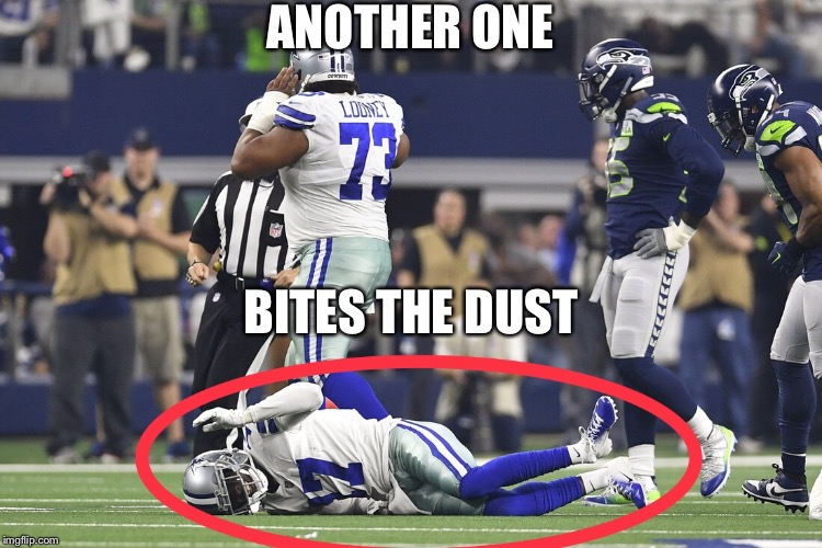 Dallas Cowboys Face Plant | ANOTHER ONE; BITES THE DUST | image tagged in memes,sports | made w/ Imgflip meme maker
