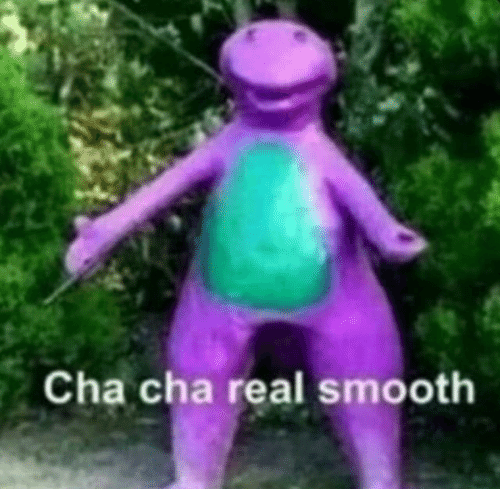 Cha Cha barney Blank Meme Template