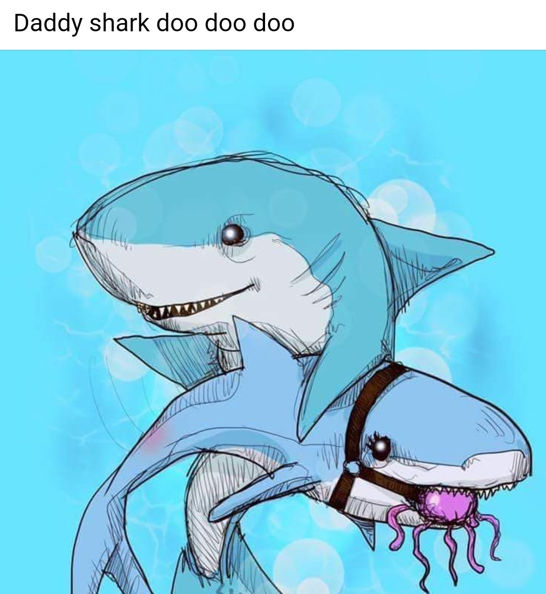 High Quality daddy shark Blank Meme Template