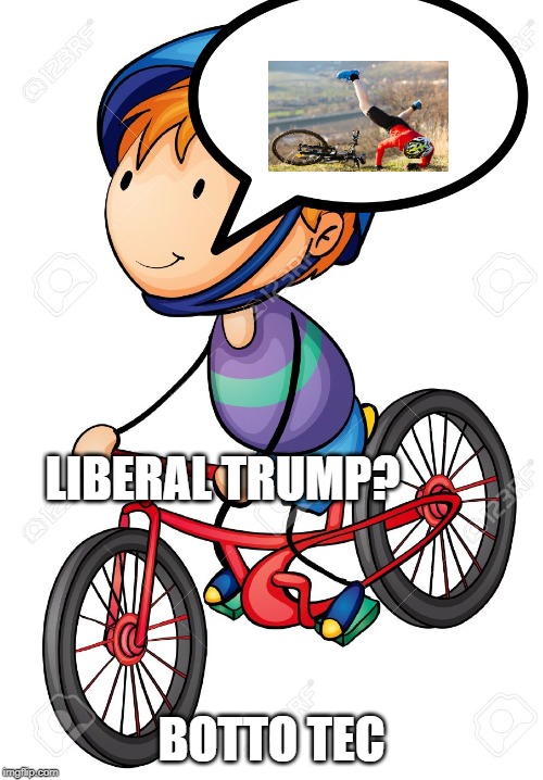 hhh | LIBERAL TRUMP? BOTTO TEC | image tagged in trumple | made w/ Imgflip meme maker