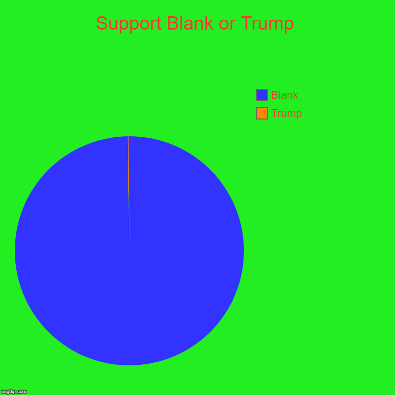 Support Blank or Trump | Trump, Blank | image tagged in charts,pie charts | made w/ Imgflip chart maker