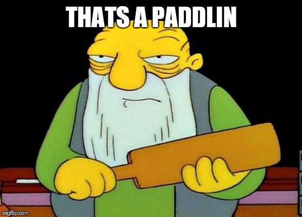 That's a paddlin' Meme | THATS A PADDLIN | image tagged in memes,that's a paddlin' | made w/ Imgflip meme maker