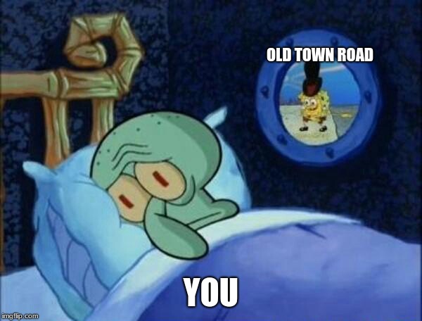 Cowboy SpongeBob  | OLD TOWN ROAD; YOU | image tagged in cowboy spongebob | made w/ Imgflip meme maker