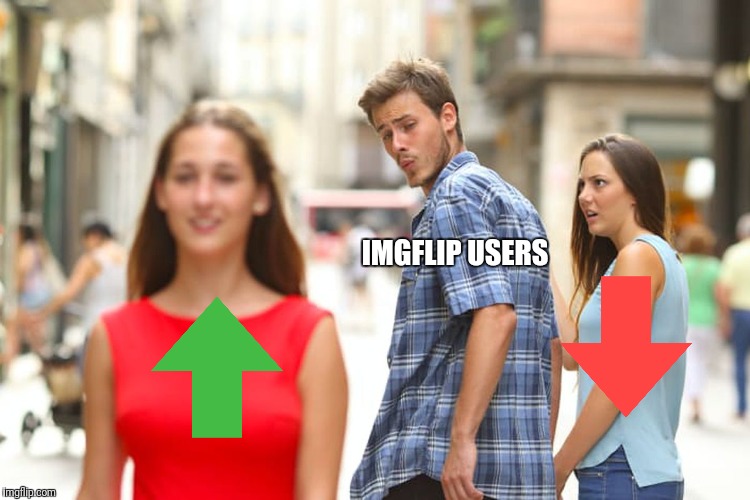 Distracted Boyfriend Meme | IMGFLIP USERS | image tagged in memes,distracted boyfriend | made w/ Imgflip meme maker