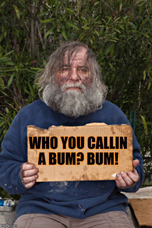 Blak Homeless Sign | WHO YOU CALLIN A BUM? BUM! | image tagged in blak homeless sign | made w/ Imgflip meme maker