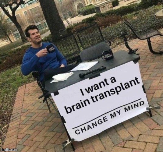 Brain pun | image tagged in funny,brain,change my mind | made w/ Imgflip meme maker