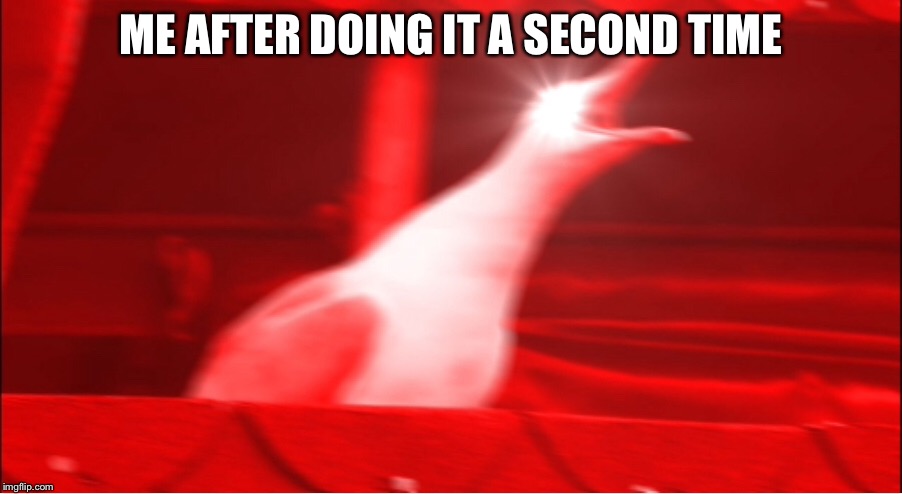 ME AFTER DOING IT A SECOND TIME | made w/ Imgflip meme maker