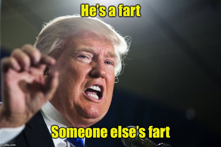 donald trump | He’s a fart Someone else’s fart | image tagged in donald trump | made w/ Imgflip meme maker