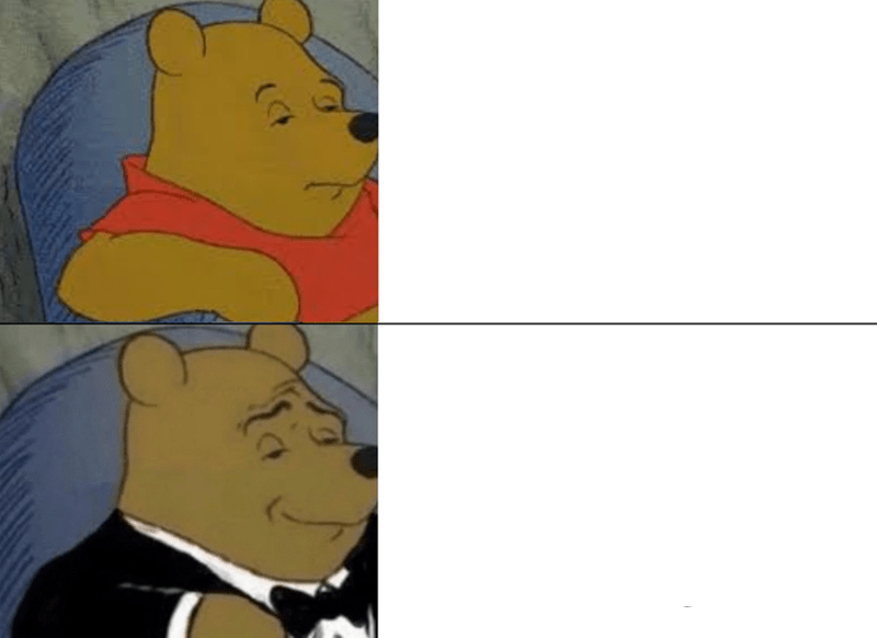 Winnie The Pooh Tux (2) Blank Meme Template
