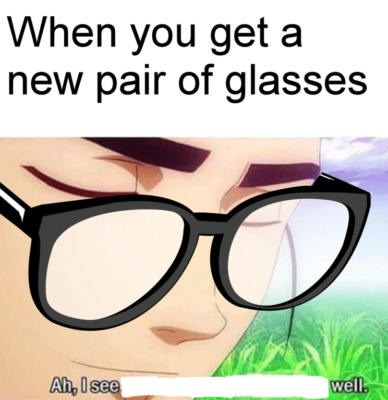 glassed people will relate Blank Meme Template