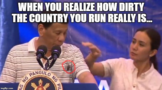 La Cucaracha! | WHEN YOU REALIZE HOW DIRTY THE COUNTRY YOU RUN REALLY IS... | image tagged in cockroach,philippines | made w/ Imgflip meme maker