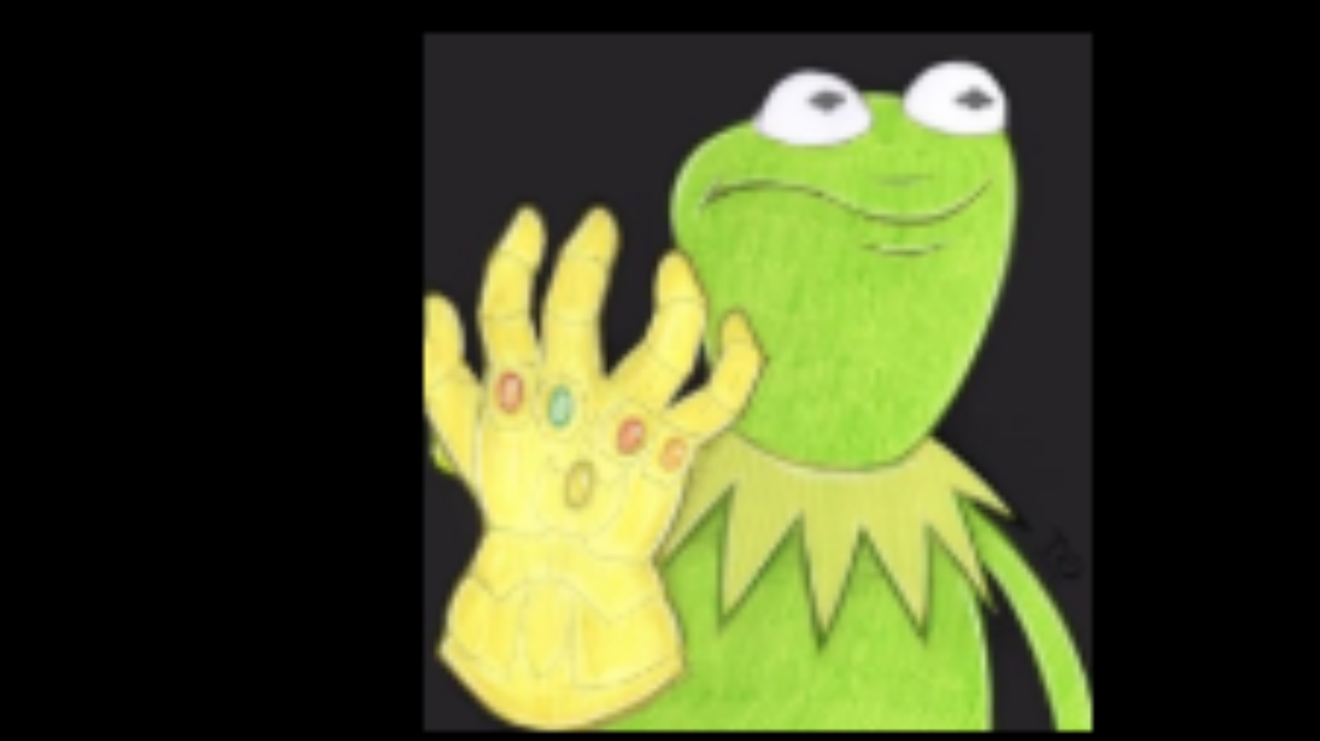 Kermit with the Gaunlet Blank Meme Template
