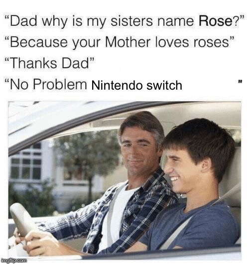Why is my sister's name Rose | Nintendo switch | image tagged in why is my sister's name rose | made w/ Imgflip meme maker