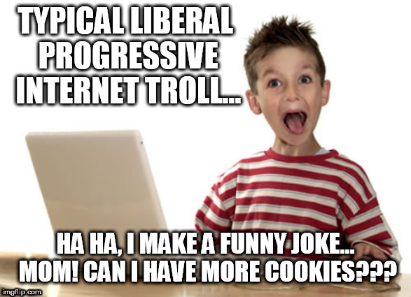 Liberal progressive internet troll at it again! | image tagged in memes,liberal,progressive,democrat,trump,troll | made w/ Imgflip meme maker