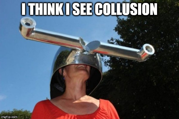 dnc | I THINK I SEE COLLUSION | image tagged in dnc | made w/ Imgflip meme maker