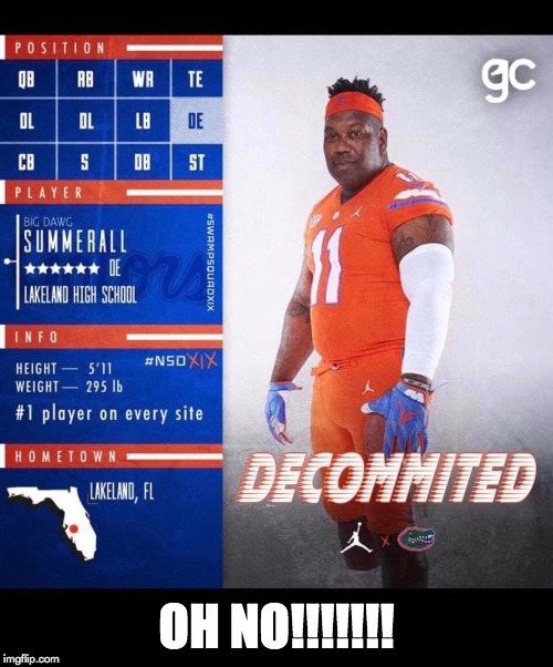 OH NO!!!!!!! | image tagged in uf,gators | made w/ Imgflip meme maker