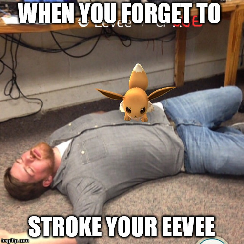 Angry Eevee | WHEN YOU FORGET TO; STROKE YOUR EEVEE | image tagged in angry eevee | made w/ Imgflip meme maker