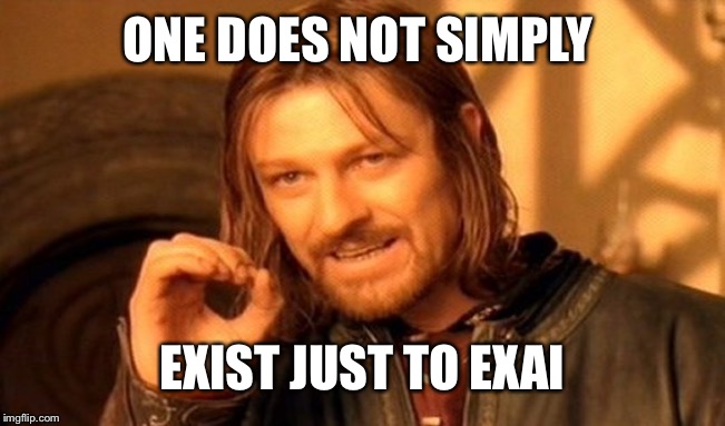 One Does Not Simply Meme | ONE DOES NOT SIMPLY EXIST JUST TO EXIST | image tagged in memes,one does not simply | made w/ Imgflip meme maker