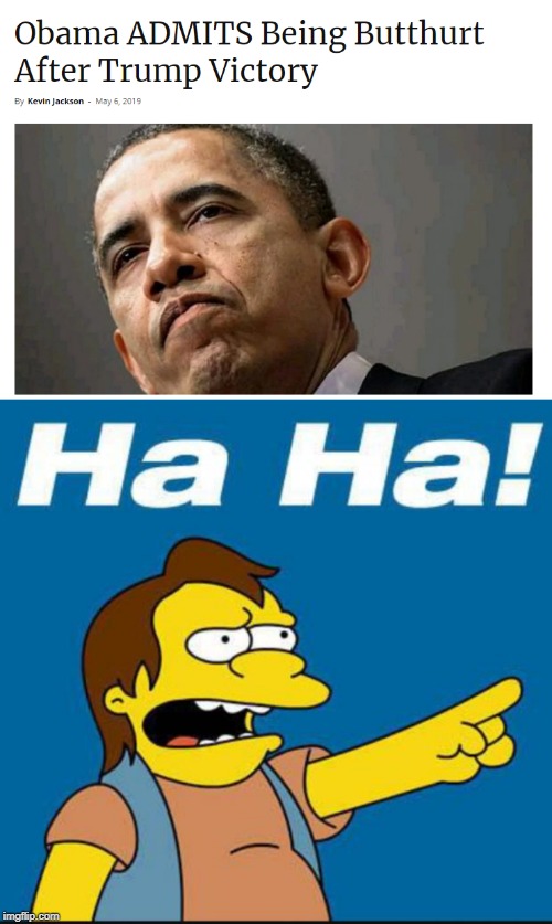 "Period" | image tagged in nelson laugh old,butthurt,obama,politics | made w/ Imgflip meme maker